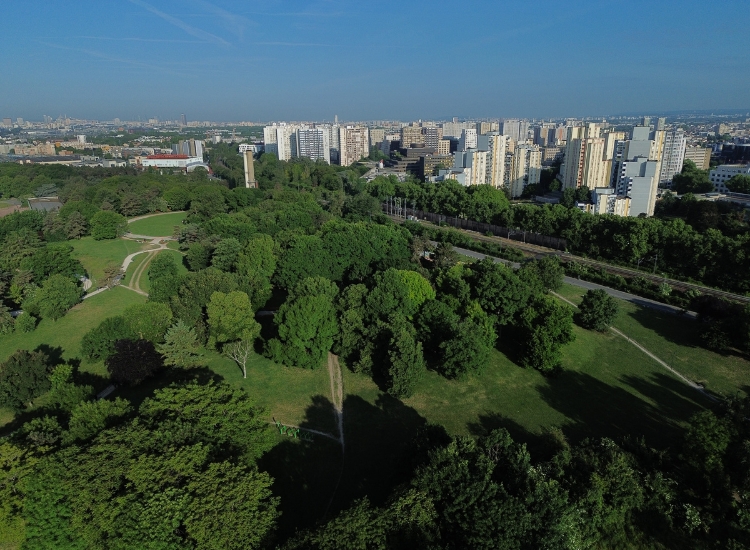 Parc de la Bergère - vue aérienne